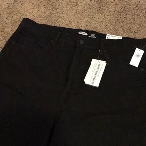 Old Navy Sky Hi Straight Black Jeans